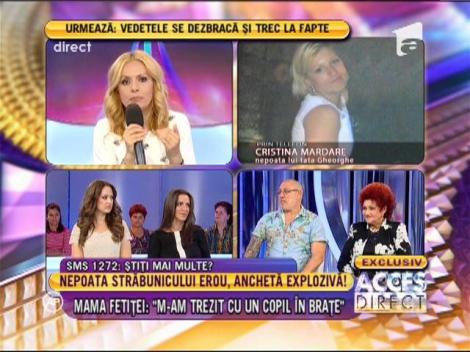 Cristina, nepoata străbunicului erou: ”Eram un copil când am rămas însărcinată!”