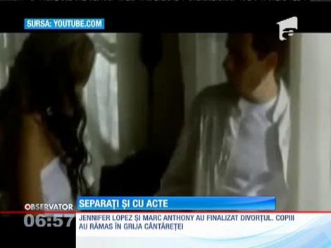 Marc Anthony şi Jennifer Lopez, divorţaţi şi în acte
