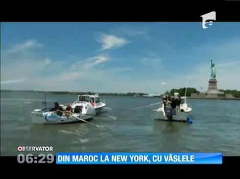 Doi tineri au plecat din Maroc la New York, cu vâslele