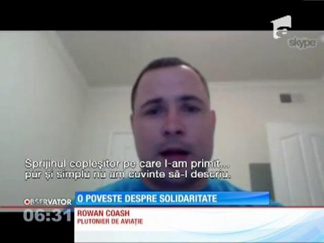 Un militar a aflat  ce înseamnă solidaritatea oamenilor obişnuiţi cu cei care le apără ţara