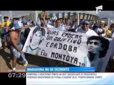 Maradona, gest obscen la adresa preşedintelui federaţiei argentiniene de fotbal