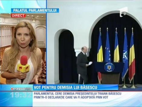 Vot pentru demisia lui Traian Băsescu