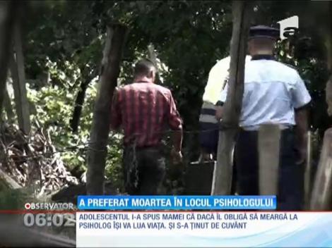 Un tânăr de 15 ani s-a spânzurat de teama psihologului