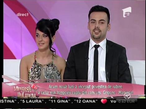 Cuplul Grigore - Mariana, 9 luni de relație