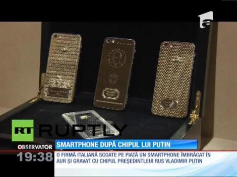 Smartphone din aur gravate chipul lui Vladimir Putin