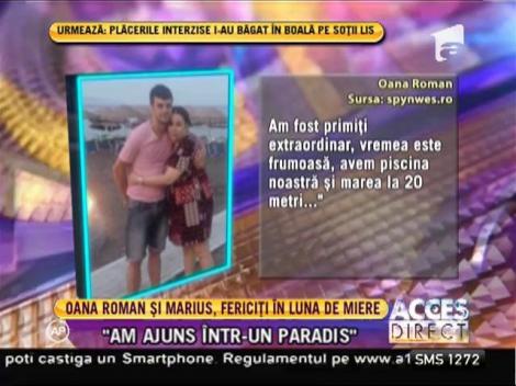 Oana Roman şi soţul ei, primele imagini din luna de miere