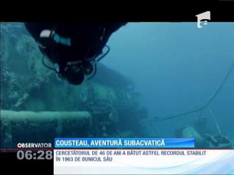 Nepotul oceanograf francez Jacques Cousteau îi calcă pe urme bunicului său