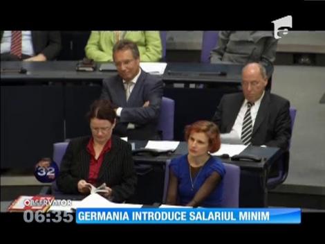 Parlamentul Germaniei a aprobat introducerea primului salariu minim din istoria ţării