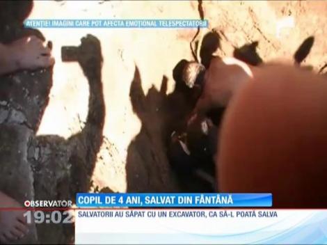 Un copil de patru ani din județul Olt a căzut într-un puț adânc de opt metri