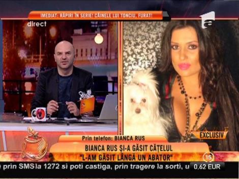 Bianca Rus şi-a găsit căţelul