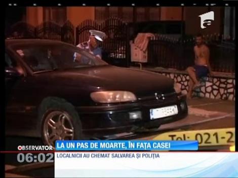 La un pas de moarte, în faţa casei