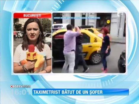 Taximetrist bătut de un şofer, în Capitală
