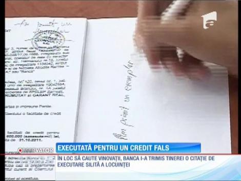 O tânără din Braşov riscă să ajungă în stradă din cauza unui credit fals