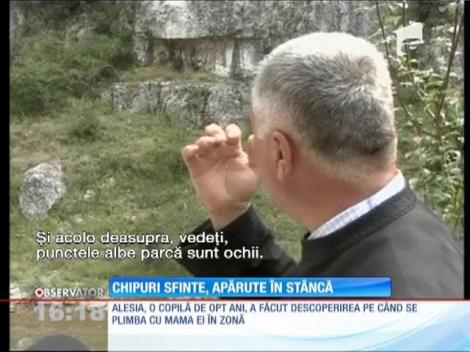 Chipul Mântuitorului şi al Fecioarei Maria au apărut în stâncă