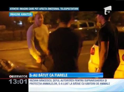 Hingherii şi iubitorii de animale, bătaie în Capitală