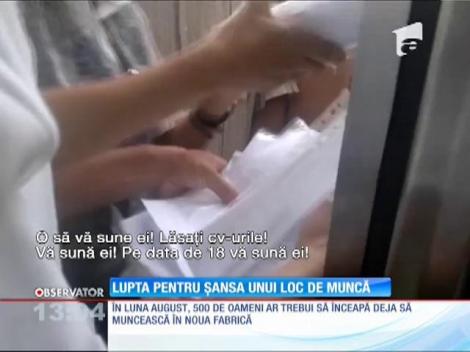 Îmbulzeală pentru şansa unui loc de muncă