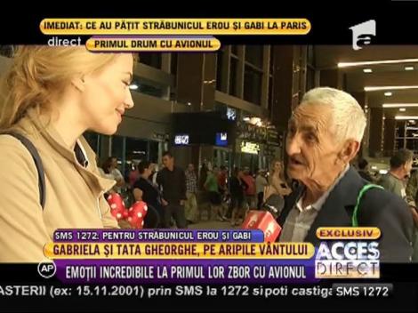 Gabriela şi Tata Gheorghe, emoţii incredibile la primul lor zbor cu avionul!