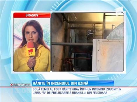 Două femei au fost rănite într-un incendiu la uzină