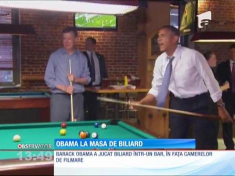 Barack Obama, la masa de biliard
