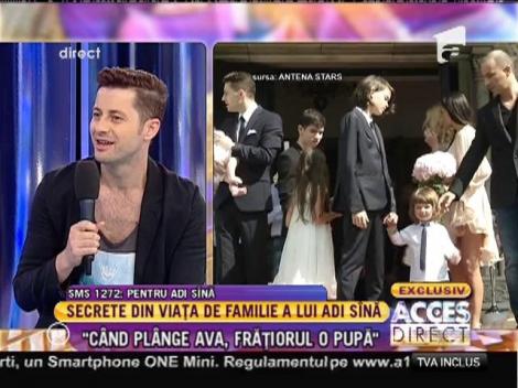 Secrete din viaţa de familie a lui Adi Sîna: "Evident că o să mai facem copii!"