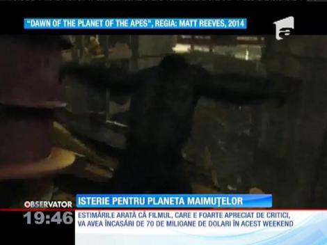 Noua peliculă Planeta Maimuţelor se anunţă un mare succes de Box Office în America