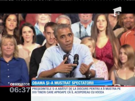 Barack Obama şi-a mustrat spectatorii