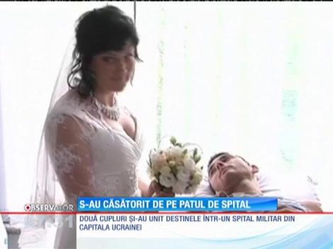 S-au căsătorit pe patul de spital