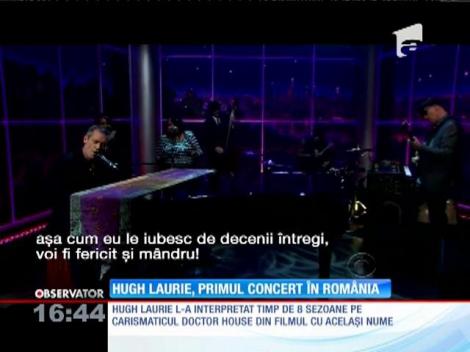 Actorul Hugh Laurie, primul concert în românia