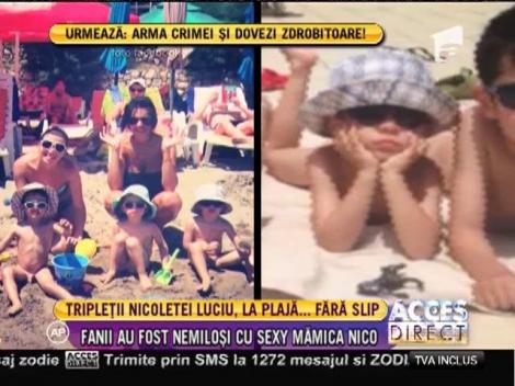 Sexy mămica Nicoleta Luciu şi-a scos tripleţii la plajă fără slip!