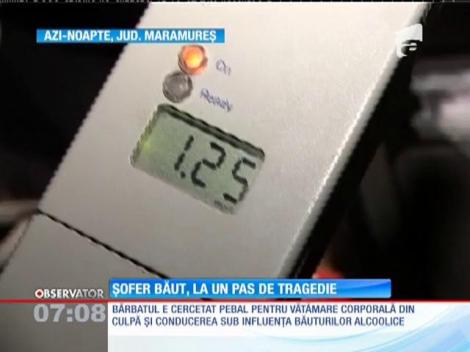 Un şofer beat a fost la un pas să omoare doi adolescenţi, pe un drum din judeţul Maramureş