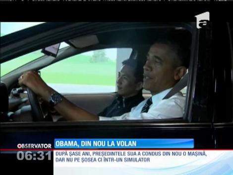 Preşedintele Barack Obama, din nou la volan