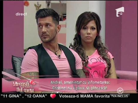 Cristina, către Andrei: "Nu îţi fac de mâncare pentru că al alte treburi de făcut!"