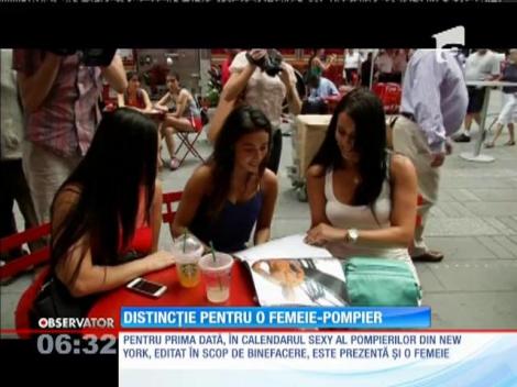 Distincţie pentru femeie-pompier, la New York