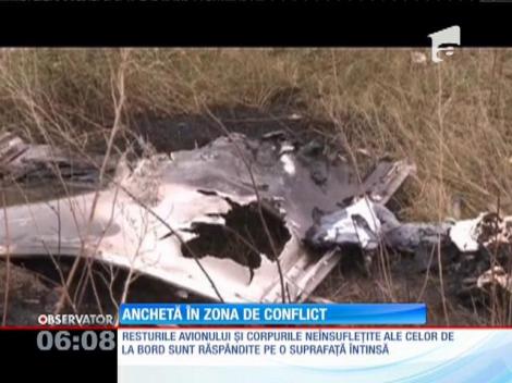 Anchetă în zona în care a fost doborât avionul, în Ucraina