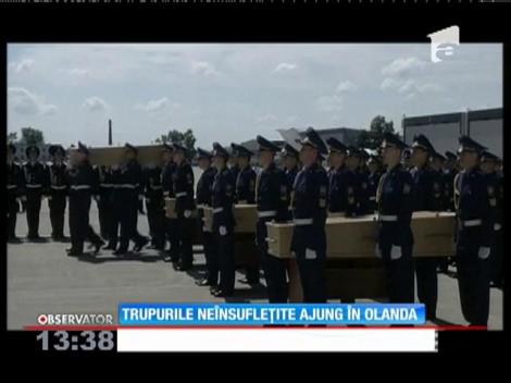 Trupurile neînsufleţite ale accidentului din Ucraina ajung în Olanda