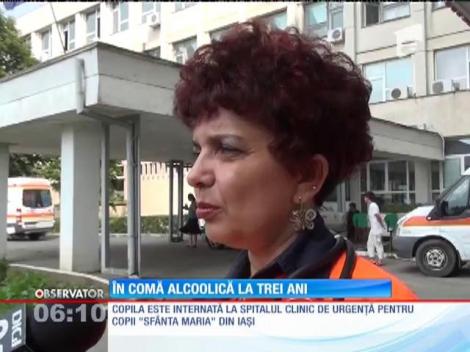 O fetiţă de trei ani, dusă de urgenţă la spital în comă alcoolică