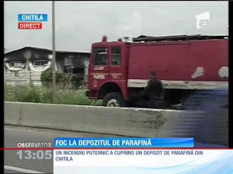 Incendiu la un depozit de parafină din Chitila