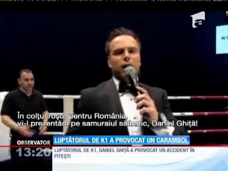 Daniel Ghiţă, luptătorul de K1, a provocat un carambol în Piteşti