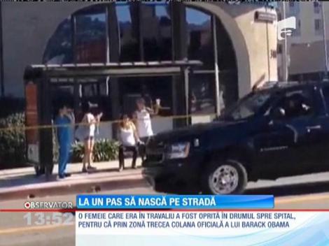 La un pas să nască pe stradă