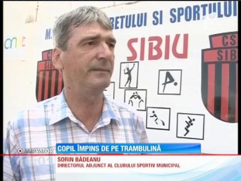UPDATE / Copil căzut de pe trambulină