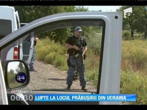 Lupte la locul prăbușirii din Ucraina