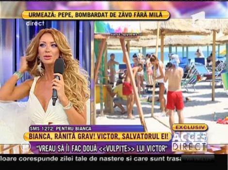 Bianca Drăguşanu: "Vreau să-i fac două vulpiţe lui Victor"