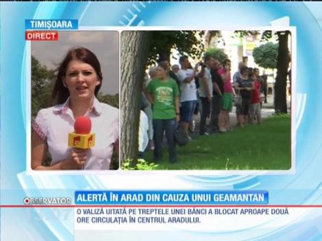 Alertă în Arad din cauza unui geamantan