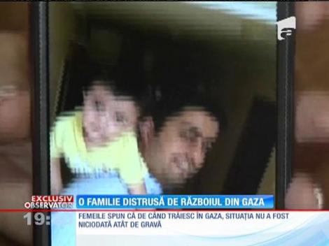 O familie distrusă de războiul din Fâșia Gaza