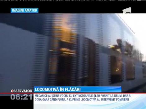 Un tren Inter-Regio a luat foc de două ori în mers