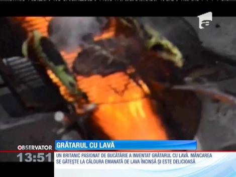 Un britanic a inventat grătarul cu lavă