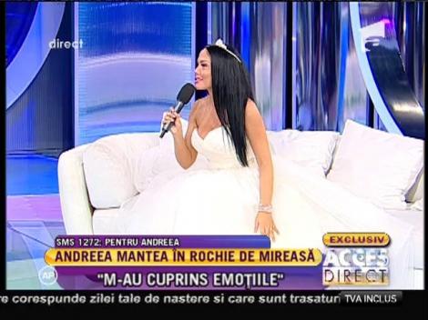 Andreea Mantea, în rochie de mireasă