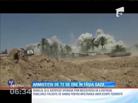 Armistiţiu de 72 de ore în Fâşia Gaza