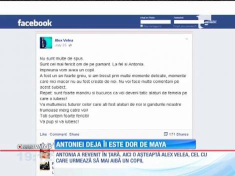 Antonia s-a întors în ţară