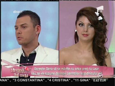 Oana, gata sa treaca peste opozitia parintilor pentru a se casatori cu Laur!